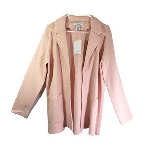 New M MAGASCHONI Medium Pink Open Cardigan Sweater with Pockets